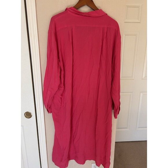 FERN FINDS: SO COMFY LONG SLEEVE W/CUFF 3 BUTTON HI/LO DRESS VISCOSE XL - Picture 5 of 8